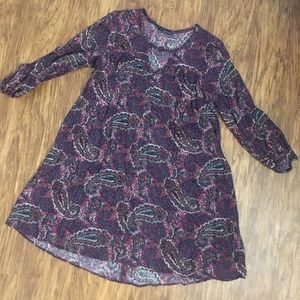 American Eagle Purple Paisley Dress